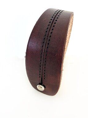 MishaGirl Handmade Men's Leather Bracelet, Brown